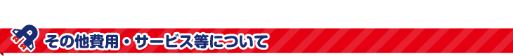 その他費用・サービス等について